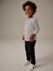 Grey Long Sleeve Henley Neck T-Shirt (3mths-7yrs) - Image 2 of 8