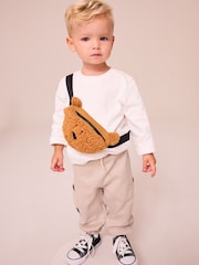 White Bear Long Sleeve 100% Cotton Bumbag T-Shirt And Joggers Set (3mths-7yrs) - Image 1 of 10