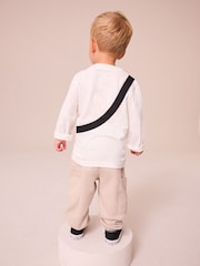 White Bear Long Sleeve 100% Cotton Bumbag T-Shirt And Joggers Set (3mths-7yrs) - Image 4 of 10