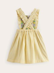 Boden Yellow Charming Bunny Pinafore Dress - Image 3 of 4