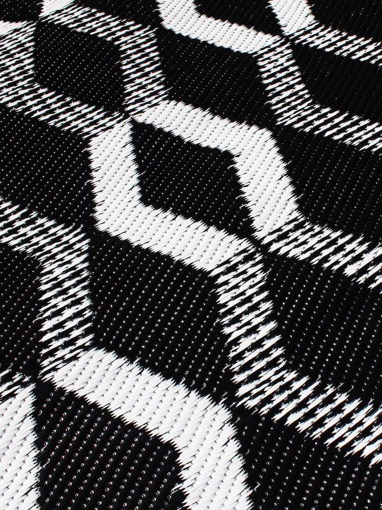 Fusion Black Rico Outdoor UV Resistant Outdoor Rug - Image 3 of 3