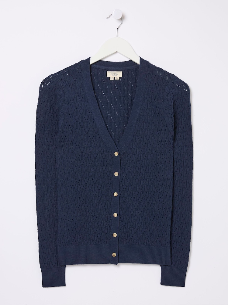 FatFace Elissa Blue Cardigan - Image 4 of 4