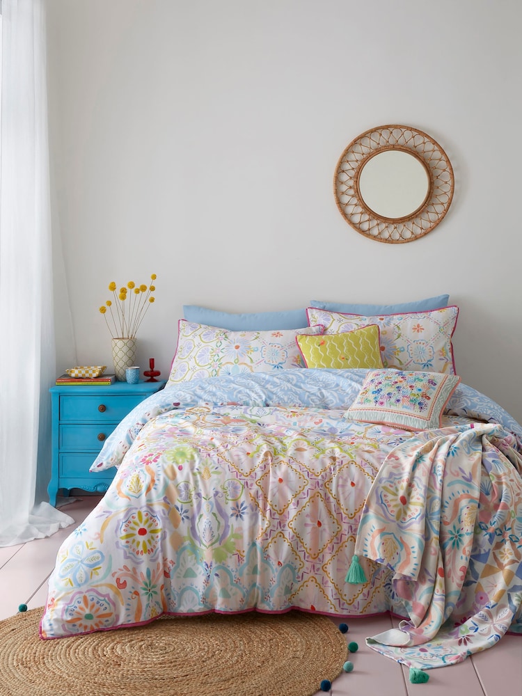 Appletree Multi Casablanca 100% Cotton Duvet Cover Set - Image 1 of 6
