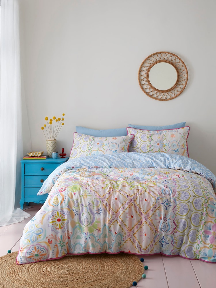 Appletree Multi Casablanca 100% Cotton Duvet Cover Set - Image 2 of 6