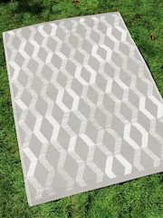 Fusion Grey Rico Outdoor UV Resistant Outdoor Rug - Image 1 of 3