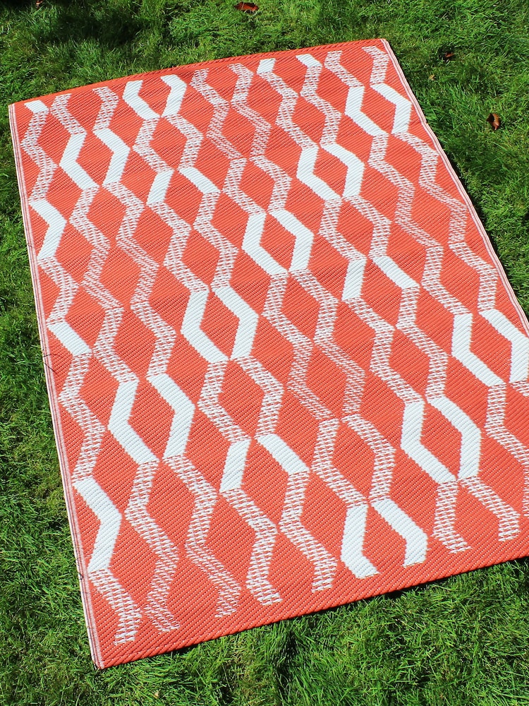 Fusion Terracotta Rico Outdoor UV Resistant Outdoor Rug - Image 1 of 3