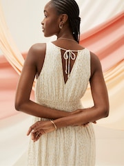 FatFace Ivy Natural Foil Maxi Dress - Image 6 of 7