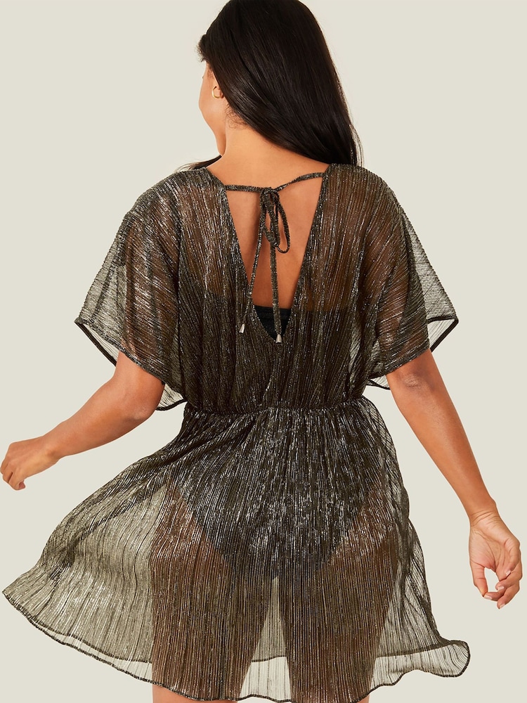 Accessorize Green Shimmer Kaftan - Image 2 of 4