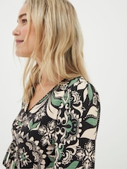 FatFace Black Gina Mosaic Leaf Tunic - Image 5 of 6