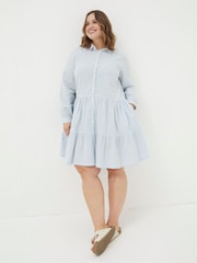 FatFace Blue Charlotte Stripe Shirt Dress - Image 3 of 6