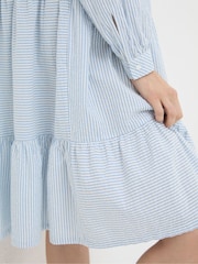 FatFace Blue Charlotte Stripe Shirt Dress - Image 5 of 6