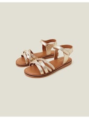 Плетеные кожаные сандалии Angels By Accessorize девочки - Image 1 of 3