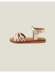 Плетеные кожаные сандалии Angels By Accessorize девочки - Image 2 of 3