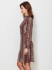 Sosandar Brown Fit & Flare Dress - Image 4 of 5