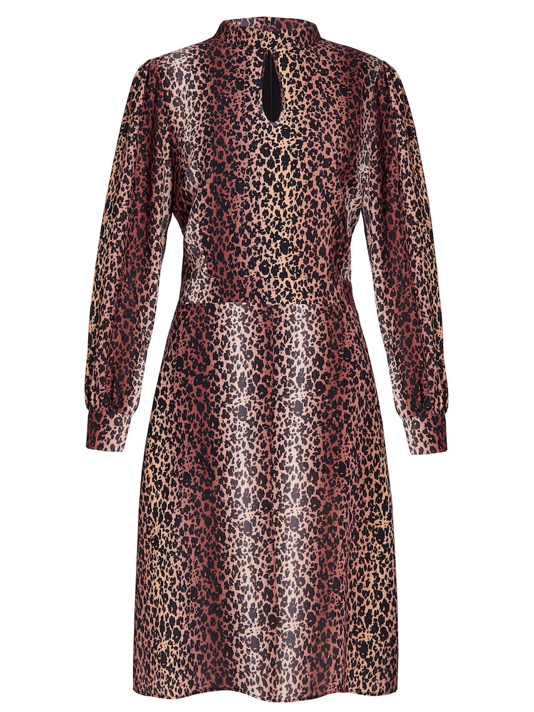 Sosandar Brown Fit & Flare Dress - Image 5 of 5