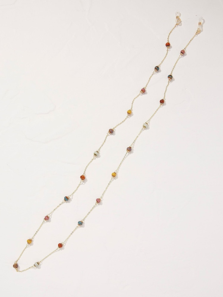 FatFace Gold Ceramic Bead Glasses Chain - Image 1 of 2