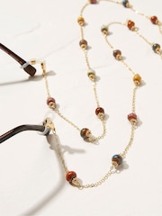 FatFace Gold Ceramic Bead Glasses Chain - Image 2 of 2