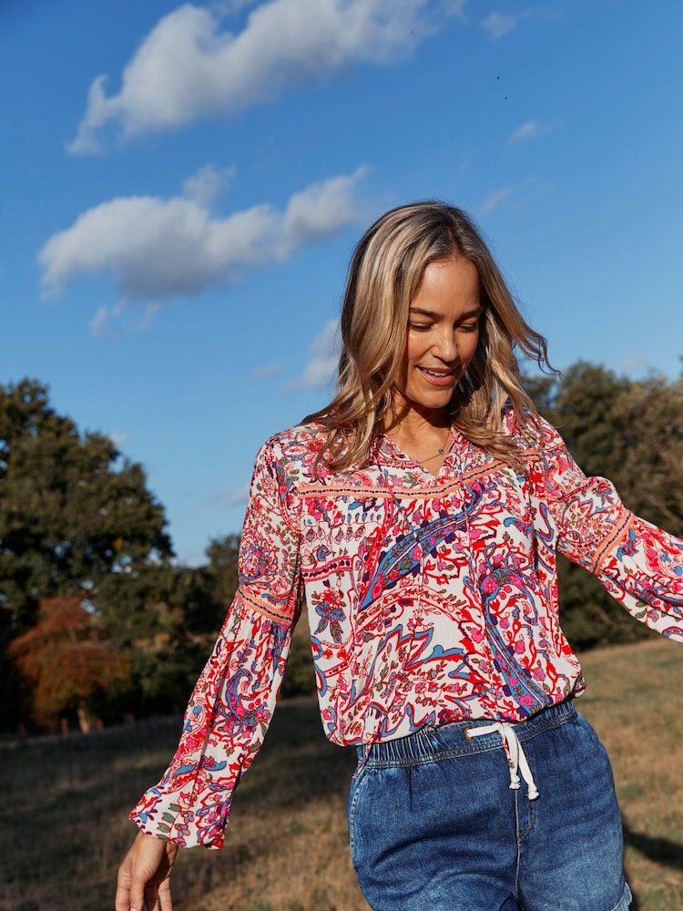FatFace Multi Bright Paisley Tunic - Image 1 of 6