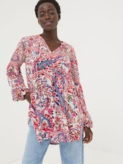 FatFace Multi Bright Paisley Tunic - Image 2 of 6
