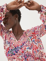 FatFace Multi Bright Paisley Tunic - Image 5 of 6