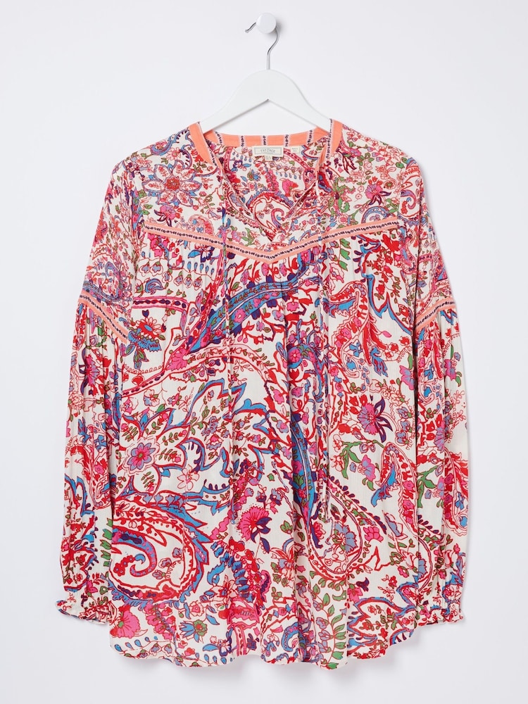 FatFace Multi Bright Paisley Tunic - Image 6 of 6