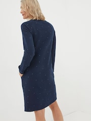 FatFace Blue Georgia Sweat Dress - Image 2 of 4