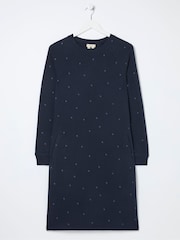 FatFace Blue Georgia Sweat Dress - Image 4 of 4