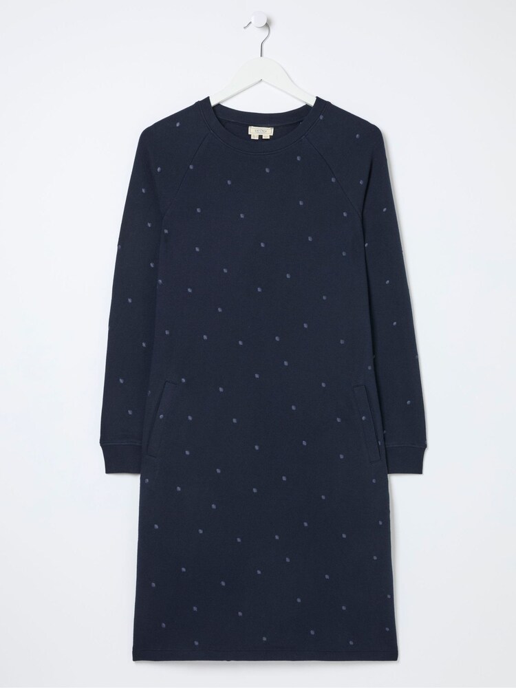 FatFace Blue Georgia Sweat Dress - Image 4 of 4