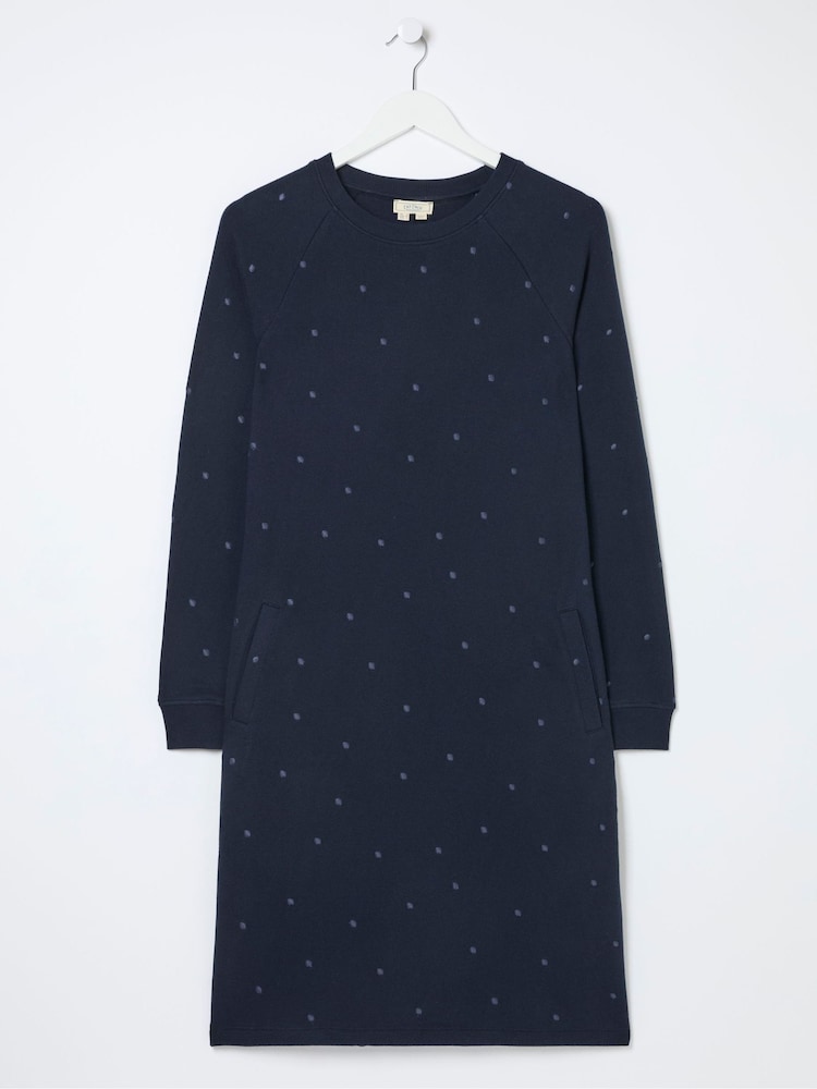 FatFace Blue Georgia Sweat Dress - Image 4 of 4 FatFace Blue Georgia Sweat Dress - Image 4 of 4