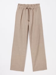 FatFace Iva Natural Wide Leg 100% Linen Trousers - Image 5 of 5