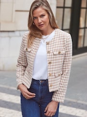 Sosandar Natural Collarless Jacket - Image 2 of 2