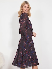 Sosandar Black Fit & Flare Dress - Image 2 of 5