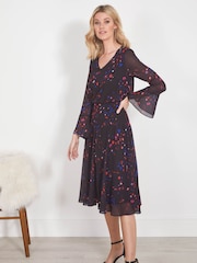 Sosandar Black Fit & Flare Dress - Image 3 of 5