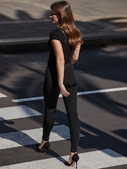 Sosandar Black Body-Sculpting Bandage Leggings - Image 2 of 5