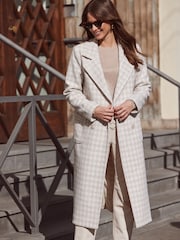 Sosandar Natural Print Longline Coat - Image 4 of 6