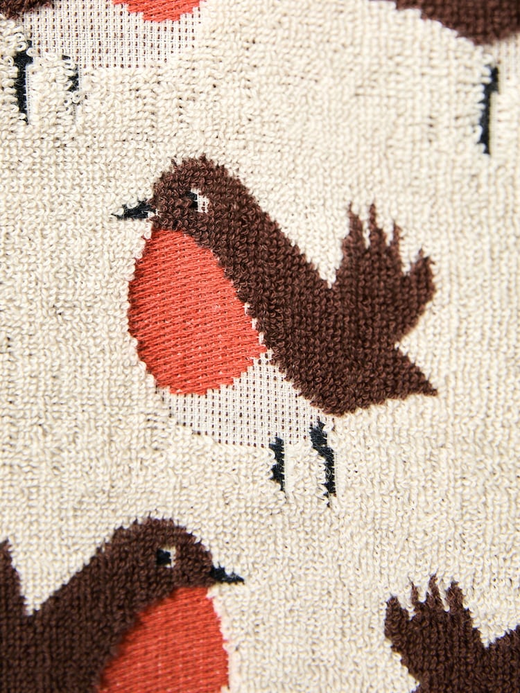 Christmas Robin Bird 100% Cotton Hand Towel - Bild 3 von 3