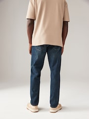 Blue Dark Vintage Regular Tapered Fit Vintage Wash Denim Jeans - Image 2 of 9