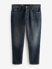 Blue Dark Vintage Regular Tapered Fit Vintage Wash Denim Jeans - Image 6 of 9