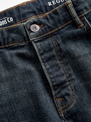 Blue Dark Vintage Regular Tapered Fit Vintage Wash Denim Jeans - Image 7 of 9