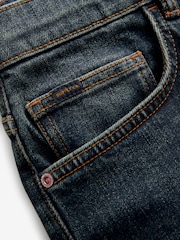Blue Dark Vintage Regular Tapered Fit Vintage Wash Denim Jeans - Image 9 of 9
