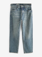 Blue Tint Relaxed Fit Vintage Wash Denim Jeans - Image 8 of 13