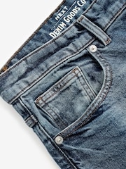 Blue Dark Tint Relaxed Fit Vintage Wash Denim Jeans - Image 10 of 12