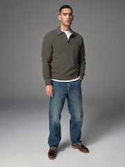 Blue Dark Tint Relaxed Fit Vintage Wash Denim Jeans - Image 2 of 12