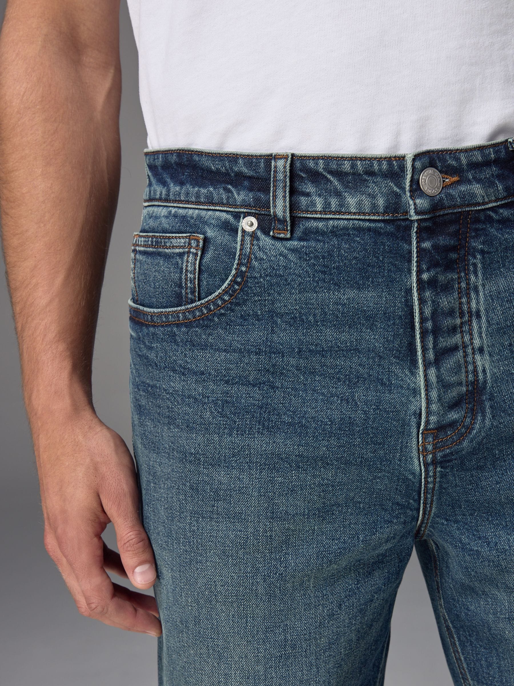 Buy Blue Relaxed Fit Vintage Wash Denim Jeans from Next USA