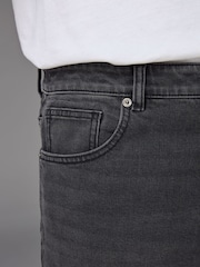 Black Washed Relaxed Fit Vintage Stretch Authentic Jeans - Image 5 of 7