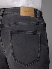 Black Washed Relaxed Fit Vintage Stretch Authentic Jeans - Image 6 of 7