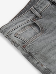 Grey Washed Relaxed Fit Vintage Wash Denim Jeans - Image 10 of 12