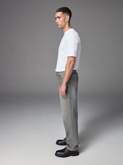 Grey Washed Relaxed Fit Vintage Wash Denim Jeans - Image 3 of 12