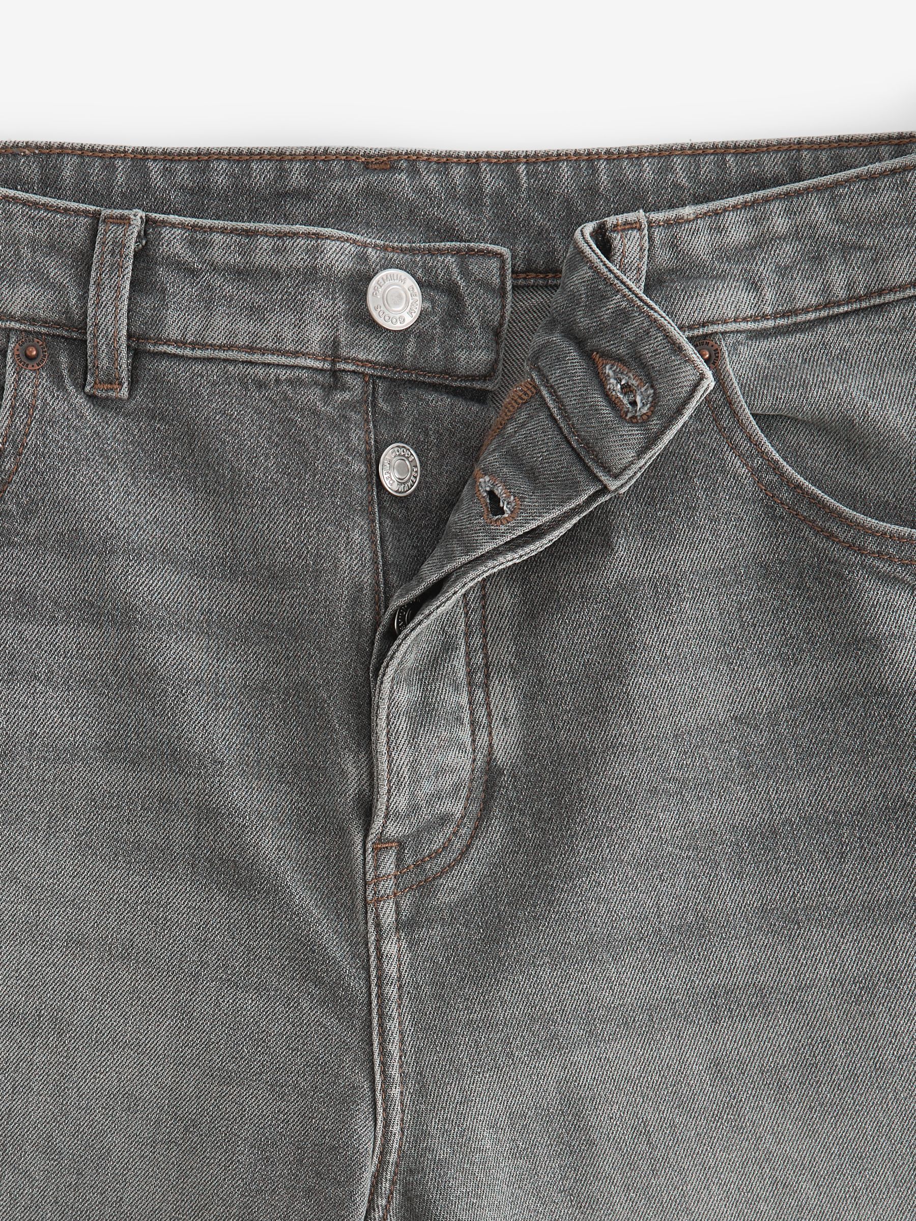Buy Grey Washed Relaxed Fit Vintage Wash Denim Jeans from