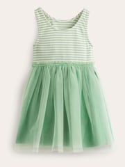 Boden Green Jersey Tulle Mix Dress - Image 1 of 4